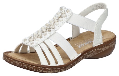 Rieker, Rieker Sandale, Sommerschuh, Sandalette, Keilabsatz, mit Gummizüge, Rieker Sandale, Sommerschuh, Sandalette, Keilabsatz, mit Gummizüge