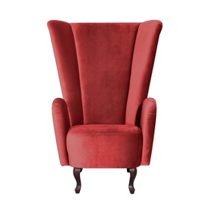 MAX WINZER, Max Winzer® Ohrensessel »Anastasia«, mit geschwungenen Holzfüssen, Hochlehner, Max Winzer® Ohrensessel »Anastasia Designsessel, extravaganter Hochlehnsessel, trendige Farben«, elegantes Highlight im Wohnzimmer, mit geschwungenen Holzfüssen