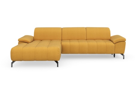 sit&more Ecksofa »Cool«, wahlweise mit Kopfteilverstellung und Vorziehsitz, motorisch, mit schwarzen Füssen