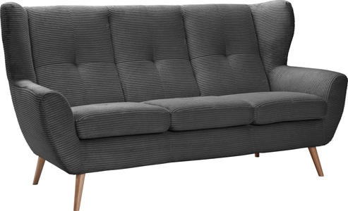 exxpo - sofa fashion, exxpo - sofa fashion 3-Sitzer »ALVESTA, Loungesofa, Küchensofa, hoher Sitzkomfort, Ohrenbackensofa«, gemütliche Rückenlehne, mit Knopfheftung und hohen Holzfüssen, in Cord, exxpo - sofa fashion 3-Sitzer »ALVESTA, Loungesofa, Küchensofa, hoher Sitzkomfort, Ohrenbackensofa« gemütliche Rückenlehne, mit Knopfheftung und hohen Holzfüssen, in Cord