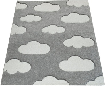 PACO HOME, Paco Home Kinderteppich »Cosmo 342«, rechteckig, 12 mm Höhe, 3D-Design, niedliches Wolken Motiv, Pastell-Farben, Kinderzimmer, Paco Home Kinderteppich »Cosmo 342«, rechteckig, 12 mm Höhe, 3D-Design, niedliches Wolken Motiv, Pastell-Farben, Kinderzimmer