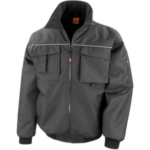 Result, Result Funktionsjacke »Herren Workguard Pilotenjacke / Arbeitsjacke«, Result - Workguard Pilotenjacke Arbeitsjacke, für Herren, Schwarz, Größe 3XL