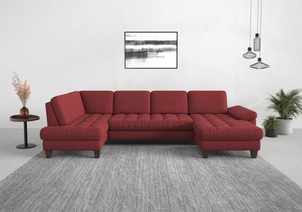 SIT&MORE, sit&more Wohnlandschaft, wahlweise mit Bettfunktion, Bettkasten, Sitztiefenverstellung, sit&more Wohnlandschaft »Westham U-Form«, wahlweise mit Bettfunktion, Bettkasten, Sitztiefenverstellung