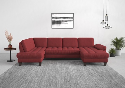 SIT&MORE, sit&more Wohnlandschaft, wahlweise mit Bettfunktion, Bettkasten, Sitztiefenverstellung, sit&more Wohnlandschaft »Westham U-Form«, wahlweise mit Bettfunktion, Bettkasten, Sitztiefenverstellung