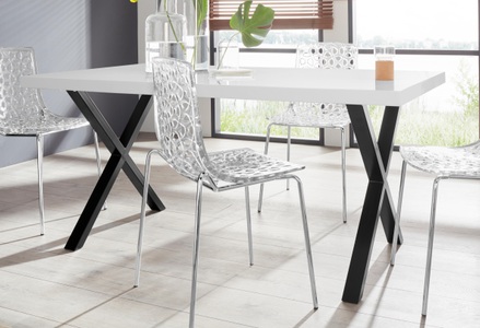 Paroli, Paroli Esstisch »Ixus«, Breite 140, 160 oder 180 cm, mit X-Gestell aus Metall in schwarz, Paroli Esstisch »Ixus«, Breite 140, 160 oder 180 cm, mit X-Gestell aus Metall in schwarz