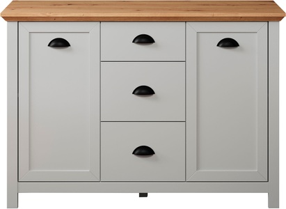 HOME AFFAIRE, Home affaire Sideboard »Herzwill«, (1 St.), Artisan Eiche NB und hellgrau, matt, im Landhaus-Look, Home affaire Sideboard »Herzwill«, (1 St.), Artisan Eiche NB und hellgrau, matt, im Landhaus-Look