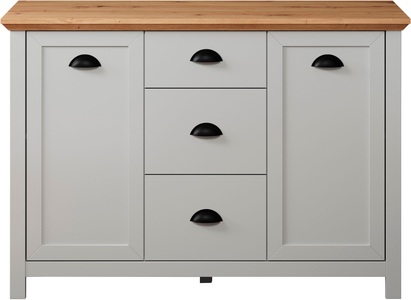 HOME AFFAIRE, Home affaire Sideboard »Herzwill«, (1 St.), Artisan Eiche NB und hellgrau, matt, im Landhaus-Look, Home affaire Sideboard »Herzwill«, (1 St.), Artisan Eiche NB und hellgrau, matt, im Landhaus-Look