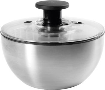OXO SteeL, OXO SteeL Salatschleuder »OXO«, patentierter Pumpmechanismus, 6 Liter, 