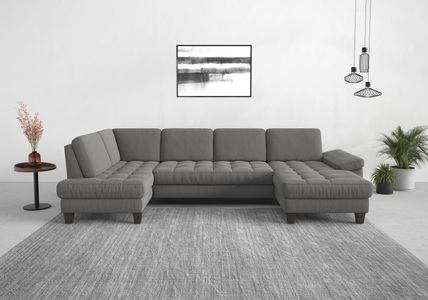 SIT&MORE, sit&more Wohnlandschaft, wahlweise mit Bettfunktion, Bettkasten, Sitztiefenverstellung, sit&more Wohnlandschaft »Westham U-Form«, wahlweise mit Bettfunktion, Bettkasten, Sitztiefenverstellung