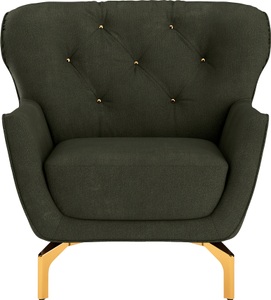 sit&more Sessel »Orient 3 V«, inkl. 1 Zierkissen mit Strass-Stein, goldfarbene Metallfüsse