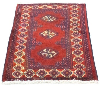 MorgenLand, morgenland Wollteppich »Turkaman Teppich handgeknüpft rot«, rechteckig, 7 mm Höhe, morgenland Wollteppich »Turkaman Teppich handgeknüpft rot«, rechteckig, 7 mm Höhe
