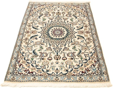 MorgenLand, morgenland Wollteppich »Nain 9la Teppich handgeknüpft beige«, rechteckig, 8 mm Höhe, morgenland Wollteppich »Nain 9la Teppich handgeknüpft beige«, rechteckig, 8 mm Höhe