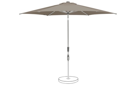 Suncomfort by Glatz, Suncomfort by Glatz Sonnenschirm Slide 250 cm Stone Grey, Sonnenschirm Slide Grau Stoff/Metall 250 cm