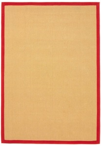 carpetfine, carpetfine Sisalteppich »Sisal«, rechteckig, 5 mm Höhe, carpetfine Sisalteppich »Sisal«, rechteckig, 5 mm Höhe, mit farbiger Bordüre, Anti Rutsch Rückseite