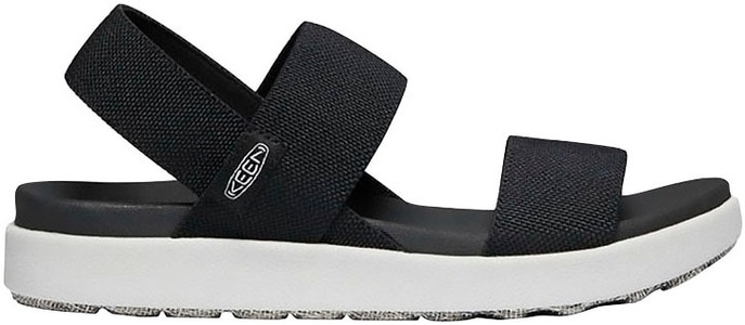 Keen, Keen Elle Backstrep Sandalen Damen, KEEN Damen Freizeitsandalen W Elle Backstrap, Schwarz, aus recyceltem PET-Kunststoff