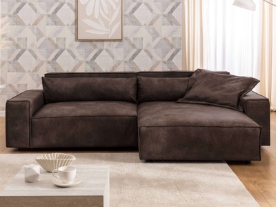 GOODproduct, GOODproduct Ecksofa »KINLEE Design-Sofa mit Recamiere rechts/links, Masse B/T/H 251/144/70cm« L-Form mit Wellenunterfederung, ohne Bettfunktion, modern und beguem, GOODproduct Ecksofa »KINLEE Design-Sofa mit Recamiere rechts/links, Masse B/T/H 251/144/70cm« L-Form mit Wellenunterfederung, ohne Bettfunktion, modern und beguem