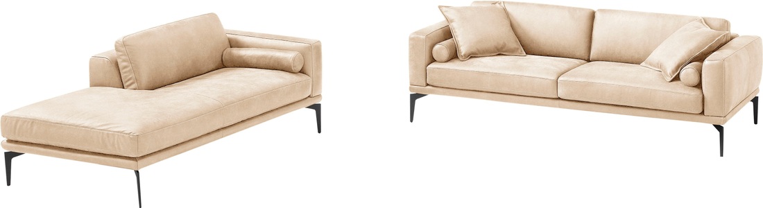 Egoitaliano, Egoitaliano Polstergarnitur »Masu«, Höhe der Rückenkissen und Sitztiefe verstellbar, 3 Rollkissen, Egoitaliano Polstergarnitur »Masu, Design trifft sensationellen Sitzkomfort«, Höhe der Rückenkissen und Sitztiefe verstellbar, 3 Rollkissen