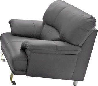 TRENDMANUFAKTUR, TRENDMANUFAKTUR Sessel, TRENDMANUFAKTUR Sessel »Cecilia, Loungesessel im italienischen Design, hoher Sitzkomfort,«, bequeme Armlehnen und Rückenverarbeitung, attraktiver Metallfuss