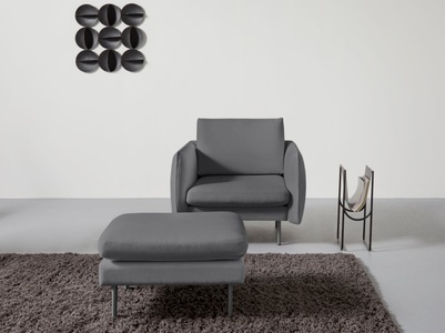 PLACES OF STYLE, Places of Style Sessel »Sanluri«, in drei verschiedenen Stoffen, 