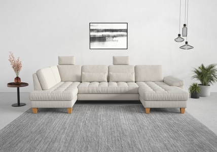 SIT&MORE, sit&more Wohnlandschaft, wahlweise mit Bettfunktion, Bettkasten, Sitztiefenverstellung, sit&more Wohnlandschaft »Westham U-Form«, wahlweise mit Bettfunktion, Bettkasten, Sitztiefenverstellung