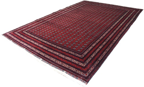 MorgenLand, morgenland Wollteppich »Afghan Teppich handgeknüpft rot«, rechteckig, 7 mm Höhe, 