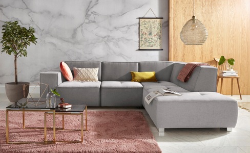 INOSIGN, INOSIGN Ecksofa »Sapporo«, wahlweise Bettfunktion oder Sitztiefenverstellung, Federkern, INOSIGN Ecksofa »Sapporo L-Form«, wahlweise Bettfunktion oder Sitztiefenverstellung, Federkern