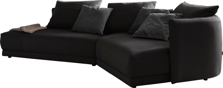 designwerk, designwerk Ecksofa »New York«, mit moderner Rundung im Korpus, designwerk Ecksofa »New York, extravagantes Designsofa mit tollem Sitzkomfort, L-Form«, mit moderner Rundung im Korpus