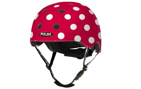 Melon, Melon Helm URBAN ACTIVE - DOTTY WHITE in rot matt in Gr. 46-52, Melon Velohelm Dotty - rot-weiss (Grösse: XXS-S (46-52 cm))