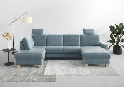 Home affaire Wohnlandschaft »Summer«, mit oder ohne Bettfunktion und Bettkasten, Cord-Bezug