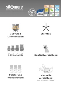 Sit & More, sit&more TV-Sessel "TV Lazy" mit Herz-Waage-Positon und 3 Motoren