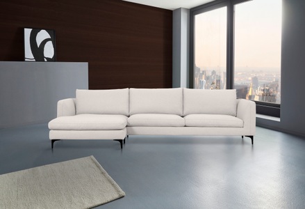 PLACES OF STYLE, Places of Style Ecksofa »Nixon«, auch in Samtvelours, inkl. Rückenkissen, 