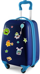 Hauptstadtkoffer, Hauptstadtkoffer Kinderkoffer »For Kids, Monster«, 4 Rollen, mit wasserbeständigen, reflektierenden Monster-Stickern, Hauptstadtkoffer Kinderkoffer »For Kids, Monster«, 4 Rollen, Kinderreisegepäck Handgepäck-Koffer Kinder-Trolley