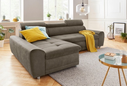 SIT&MORE, sit&more Ecksofa, sit&more Ecksofa »Riva L-Form«, inklusive Kopteilverstellung, wahlweise mit Bettfunktion