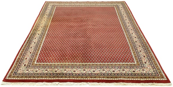 MorgenLand, morgenland Wollteppich »Mir Teppich handgeknüpft rot«, rechteckig, 11 mm Höhe, morgenland Wollteppich »Mir Teppich handgeknüpft rot«, rechteckig, 11 mm Höhe