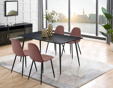LEONIQUE, Leonique Essgruppe »Eadwine«, (Set, 5 tlg.), bestehend aus Eadwine Esstisch 160 cm und 4 Eadwine Esszimmerstühlen, Leonique Essgruppe »Eadwine, TOPSELLER! Tisch plus 4 Stühle, Sitzgruppe«, (Set, 5 tlg., Esstisch plus 4 Esszimmerstühle), bestehend aus Esstisch 160 cm und 4 Esszimmerstühlen, Polsterstühlen
