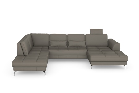 sit&more Wohnlandschaft »Bendigo V«, inklusive Sitztiefenverstellung, Bodenfreiheit 12 cm, wahlweise in 2 unterschiedlichen Fussfarben