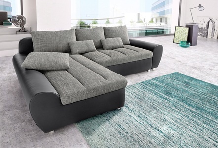 SIT&MORE, sit&more Ecksofa »Bandos«, sit&more Ecksofa »Bandos L-Form«, in 2 unterschiedlichen Grössen, wahlweise mit Bettfunktion
