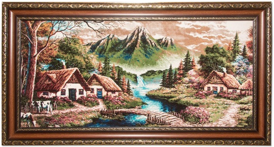 MorgenLand, morgenland Wandteppich »Bild-Teppich Figurativ 112 x 63 cm«, rechteckig, 0,6 mm Höhe, besonders weich durch Microfaser, morgenland Wandteppich »Bild-Teppich Figurativ 112 x 63 cm«, rechteckig, 6 mm Höhe, besonders weich durch Microfaser