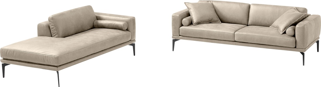 Egoitaliano, Egoitaliano Polstergarnitur »Masu«, Höhe der Rückenkissen und Sitztiefe verstellbar, 3 Rollkissen, Egoitaliano Polstergarnitur »Masu, Design trifft sensationellen Sitzkomfort«, Höhe der Rückenkissen und Sitztiefe verstellbar, 3 Rollkissen