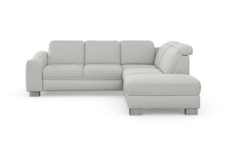 sit&more Ecksofa »Durness«, mit Federkern und hochwertigen Edelstahlfüssen, wahlweise mit Kopfteilverstellung, Bettfunktion und Stauraum oder mit Bettfunktion und Bettkasten