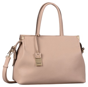Gabor, Gabor Henkeltasche »GELA Zip shopper M«, in schlichter Optik, Gabor Shopper »Gela«, genarbtes Lederimitat mit schmückenden Metallecken, hochwertiges Logo