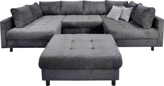 HOME AFFAIRE, Home affaire Wohnlandschaft Toni, inklusive Hocker und Rückenkissen, Home affaire Wohnlandschaft Toni, inklusive Hocker und Rückenkissen