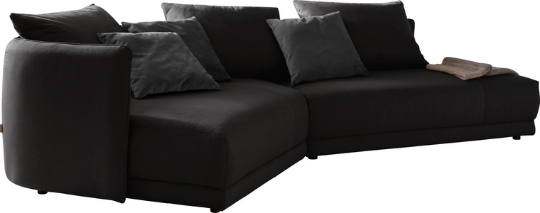 designwerk, designwerk Ecksofa »New York«, mit moderner Rundung im Korpus, designwerk Ecksofa »New York, extravagantes Designsofa mit tollem Sitzkomfort, L-Form«, mit moderner Rundung im Korpus