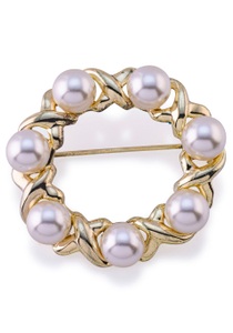 J.Jayz, J.Jayz Brosche »Perlenbrosche«, Firetti Brosche »Schmuck Geschenk Ansteckschmuck Perlenbrosche«, mit Glasperle