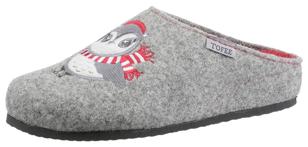 Tofee, Tofee Pantoffel, mit Eulen-Motiv, 
