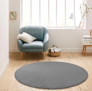 MY HOME, my home Teppich »Kurzflor-Webteppich GRANADA«, rechteckig, uni einfarbig weich Soft Touch mit Glanz, my home Teppich »Kurzflor-Webteppich GRANADA 4800, uni Soft Touch«, rechteckig, 20 mm Höhe, leichter Glanz, auch in rund, Wohnzimmer, Schlafzimmer, Kinderzimmer