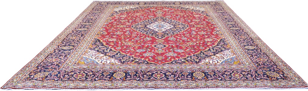 MorgenLand, morgenland Wollteppich »Keshan Teppich handgeknüpft rot«, rechteckig, 7 mm Höhe, 