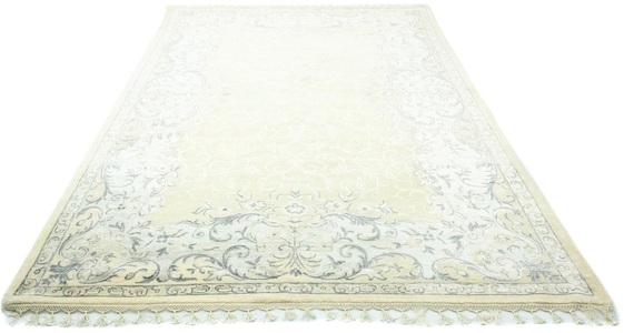MorgenLand, morgenland Teppich »Designer Teppich handgeknüpft grün«, rechteckig, 7 mm Höhe, morgenland Teppich »Designer Teppich handgeknüpft grün«, rechteckig, 7 mm Höhe