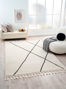 Myflair Möbel & Accessoires Hochflor-Teppich »Moroccan Signature«, rechteckig, modern, marokkanisches Design, Rauten Muster, weich durch Hochflor
