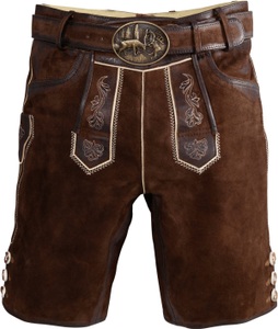 Country Line, Country Line Kurze Trachtenlederhose Herren mit Gürtel, 